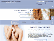 Tablet Screenshot of miplasticsurgery.com